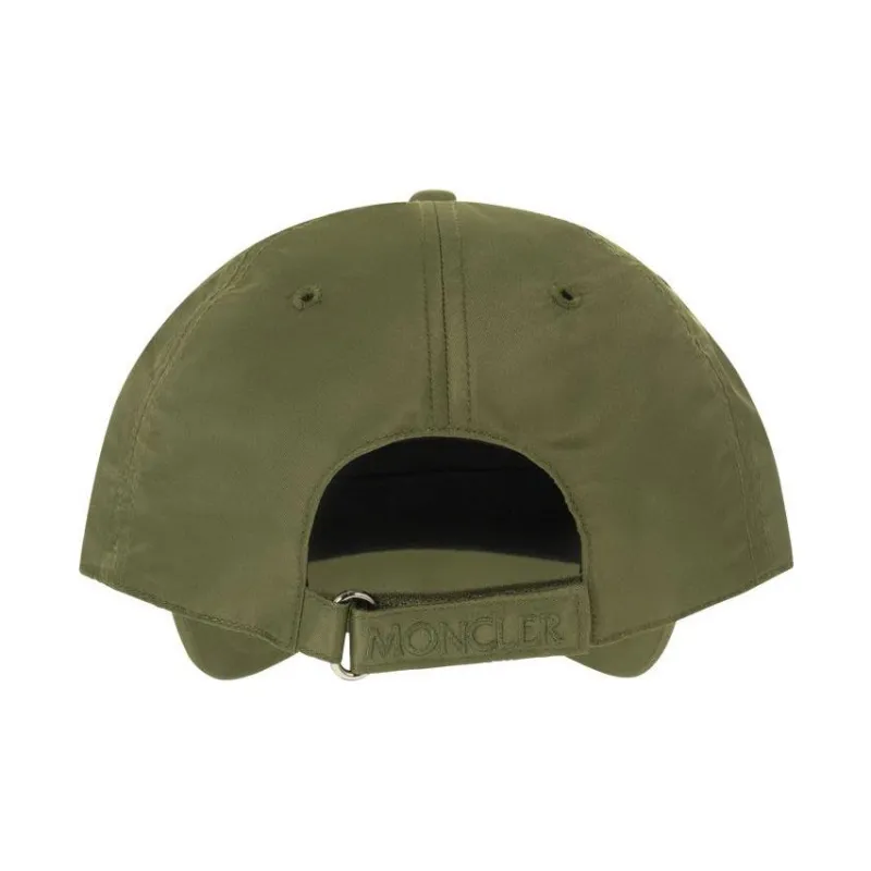 Moncler Cotton Baseball Caps Men's Army Green-2