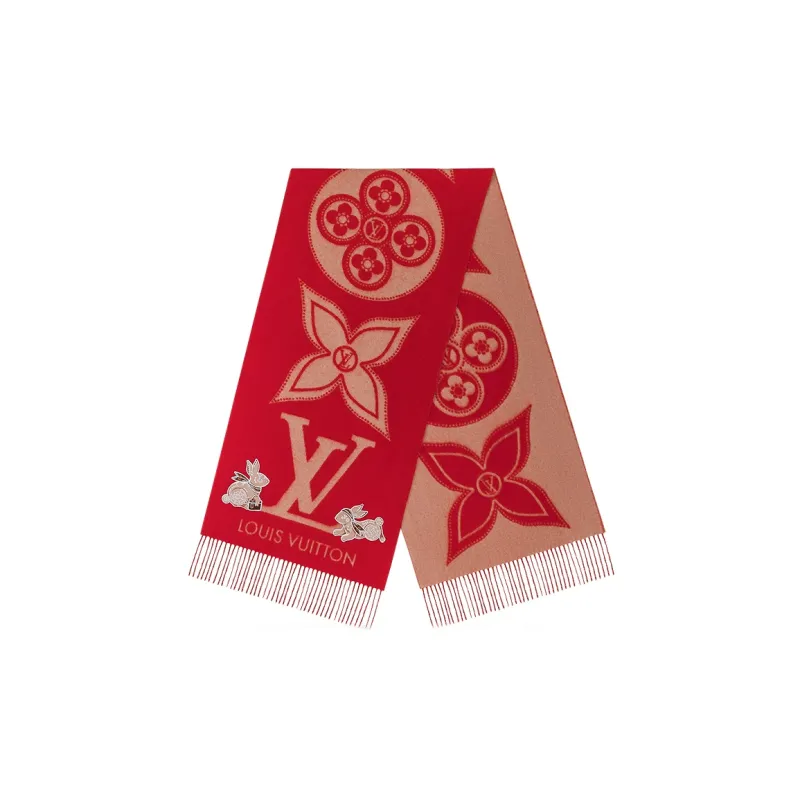 LOUIS VUITTON Cashmere Knit Scarves Women's-0