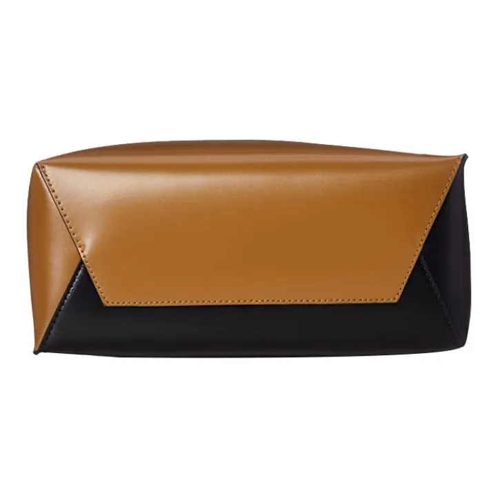 MARNI Cow Leather One Shoulder Handbag Women's Brown-4