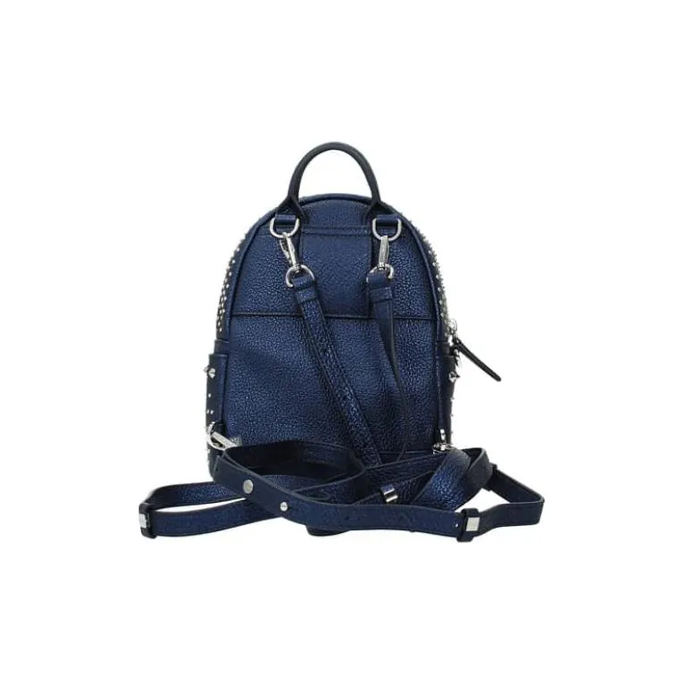 MCM Leather Backpack Women's Blue-2