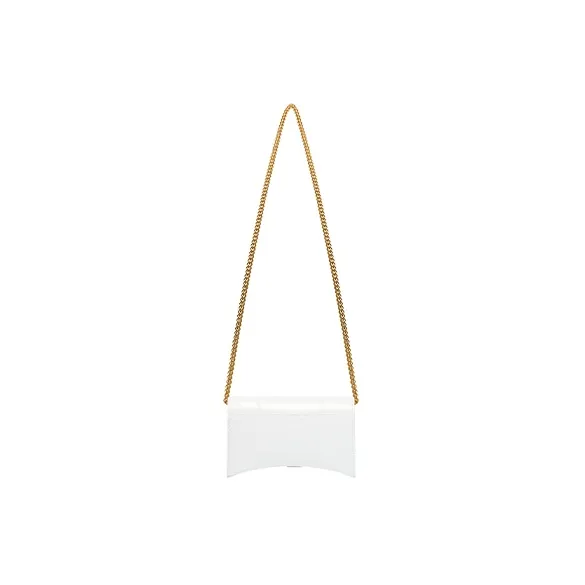 Balenciaga Hourglass Calfskin Hourglass Bag Shoulder Bag Crossbody Bag Wallet Women's White-4