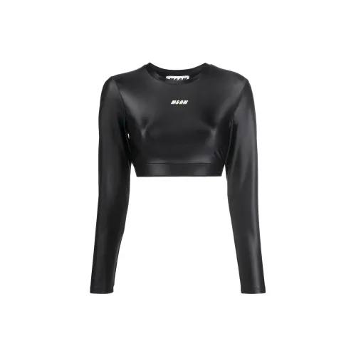 MSGM Crop Tops Women's Black