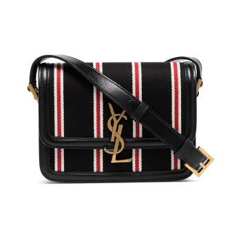 SAINT LAURENT SOLFERINO Canvas Tofu Bag, Canvas Bag, Crossbody Bag, Shoulder Bag Women's