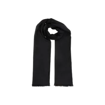 SAINT LAURENT Monogram Frayed Edge Scarf