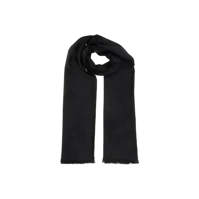 SAINT LAURENT Monogram Frayed Edge Scarf-0