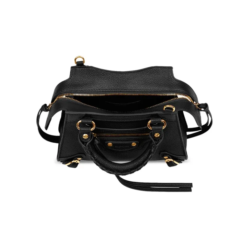 Balenciaga Neo Classic Grained Calfskin Shoulder Bag Crossbody Bag Handbag Mini Women's Black-4