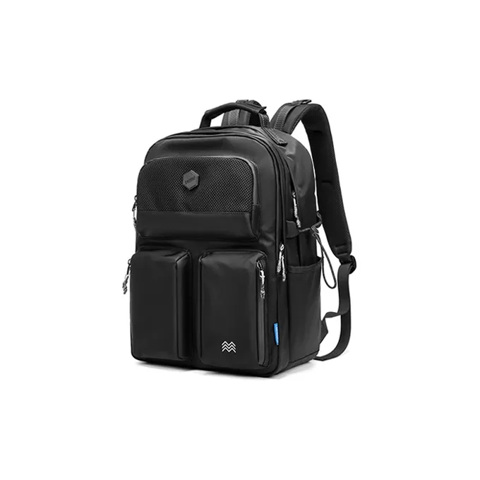 Land Gulls Nylon Fabric Backpack Laptop Bag Tubas Unisex Navy Blue/Black-9
