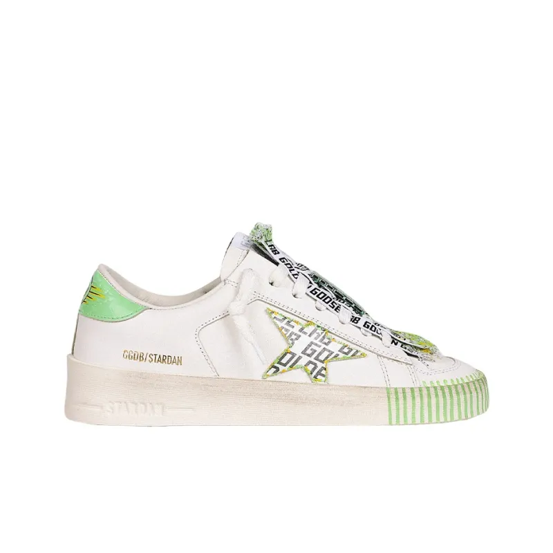 Golden Goose Stardan Low Top Stylish Skateboarding Shoes Men's White Designer Collaboration Edition-2