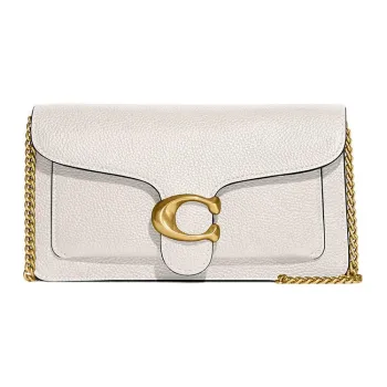 COACH Leather Shoulder Bag, Crossbody Bag, Clutch Trumpets Women's Chalk White