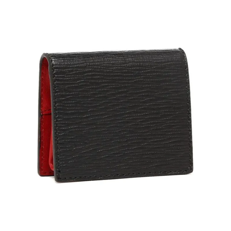 FERRAGAMO Cow Leather Coin Purse Coin Wallet Unisex Black-2