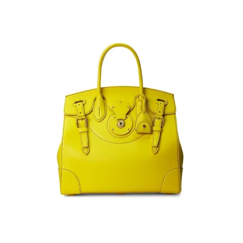 Polo Ralph Lauren Soft Ricky Cow Leather Shoulder Bag Crossbody Bag Handbag Women's Yellow