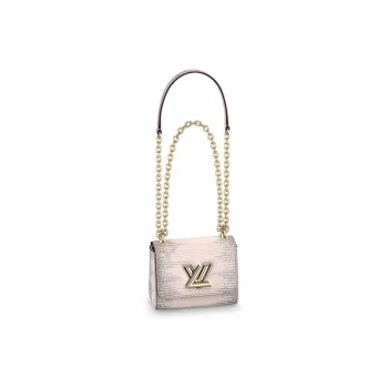 LOUIS VUITTON Twist Lizard Skin Shoulder Bag Crossbody Bag Mini Women's Pink