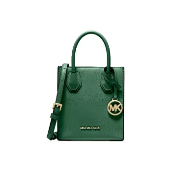 MICHAEL KORS Mercer Pebbled Leather Trunk Bag Handbag Shoulder Bag Crossbody Bag Extra Small Women's Green