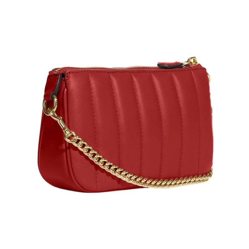 COACH Nolita Leather One Shoulder Handbag Trumpets Women's Red-2
