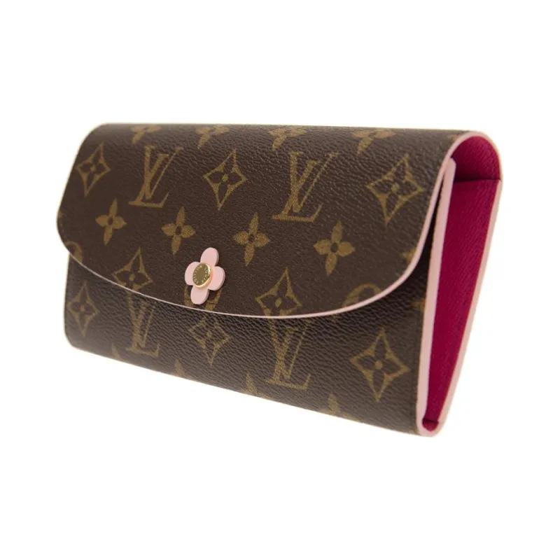 LOUIS VUITTON Wallet Emilie Monogram Brown-1