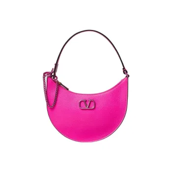 Valentino Vlogo Calfskin HOBO Bag Shoulder Handbag Mini Women's Pink
