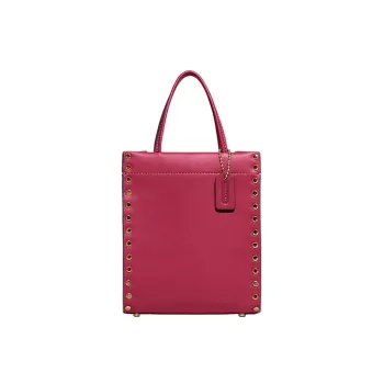 COACH Cashin Glove Tanned Leather Tote Bag Shopping Bag Shoulder Bag Crossbody Bag Handbag Mini Women's Rose Red