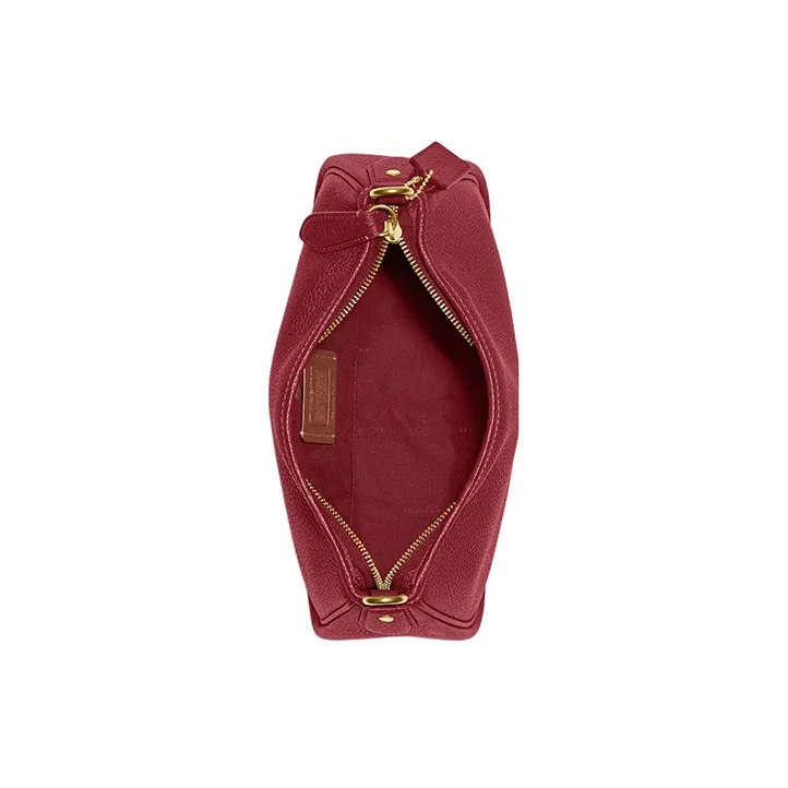 COACH Soft Pebbled Leather Handbag, Shoulder Bag, Crossbody Bag Tubas Women's Cherry Red-2