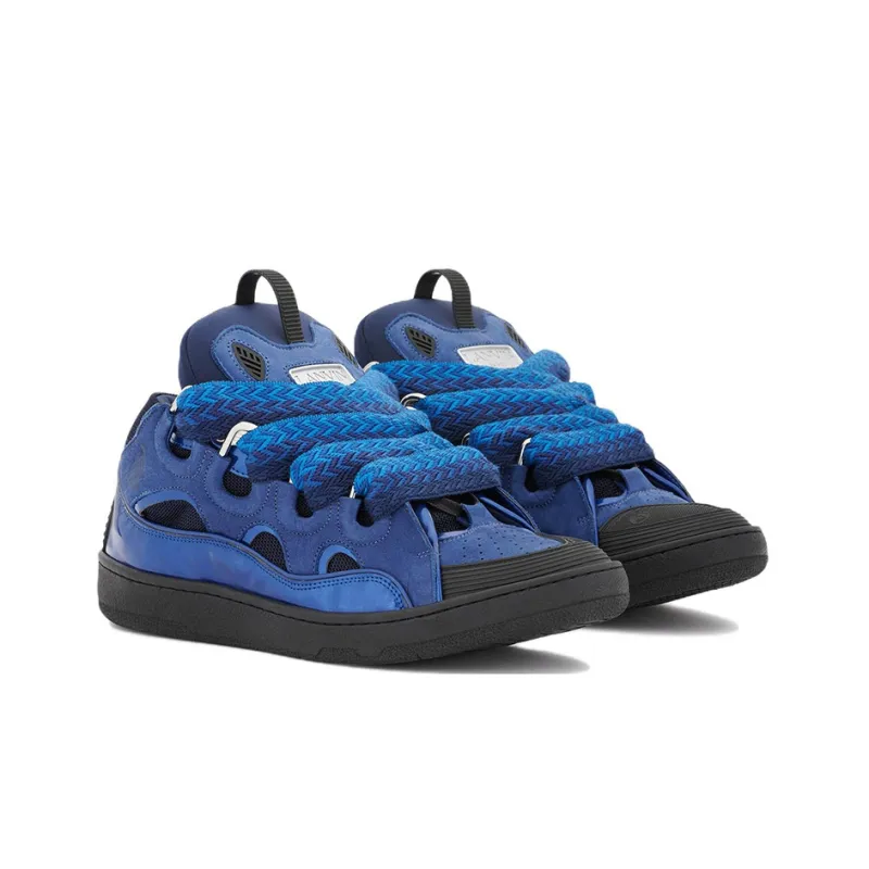 Lanvin Curb Sneakers 'Metallic - Majorelle Blue'-2