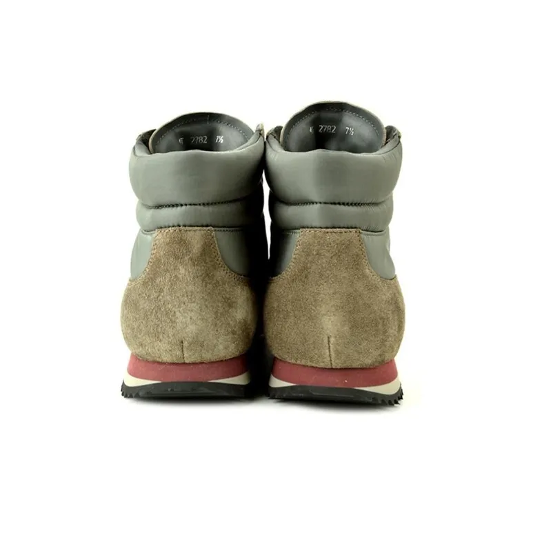 PRADA Wear-Resistant High-Top Sports Casual Shoes Brown-4