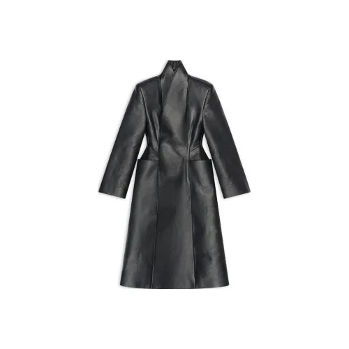 Balenciaga Leather Jackets Women's Black