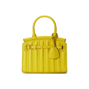 Polo Ralph Lauren RL50 Calfskin Shoulder Bag Crossbody Bag Handbag Mini Women's Yellow