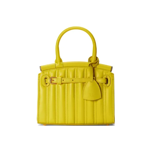 Polo Ralph Lauren RL50 Calfskin Shoulder Bag Crossbody Bag Handbag Mini Women's Yellow