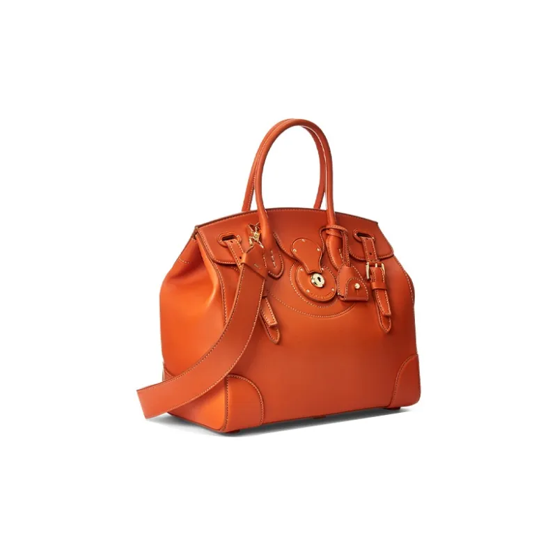 Polo Ralph Lauren Soft Ricky Calfskin Shoulder Bag Crossbody Bag Handbag Men's Orange-1