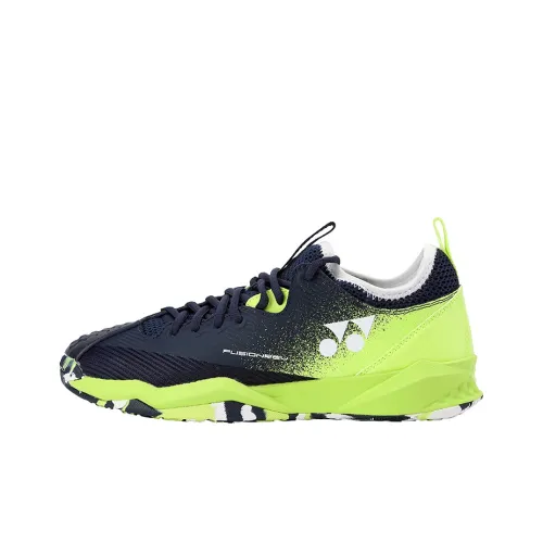 YONEX F4 Series Tennis Shoes Unisex Low-Top Lime Green Navy Blue