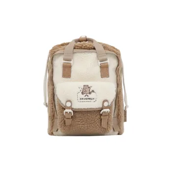 Doughnut Plush Polar Fleece Laptop Bag Travel Bag Backpack Small Size Women's Taboo/hazelnut