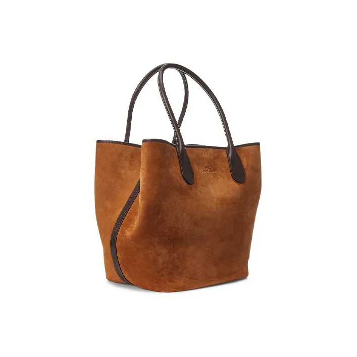 Polo Ralph Lauren Bellport Tote Bag Shopping Bag Handbag Large Size Women's Brown-1