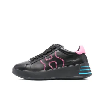 HOGAN Rebel Abrasion Resistant Low Top Sports Casual Shoes Women's Black Pink Blue