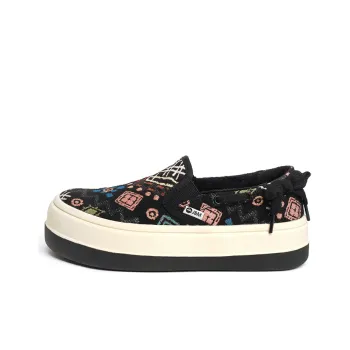 Joy&Mario Low Top Stylish Skateboarding Shoes Women's Black