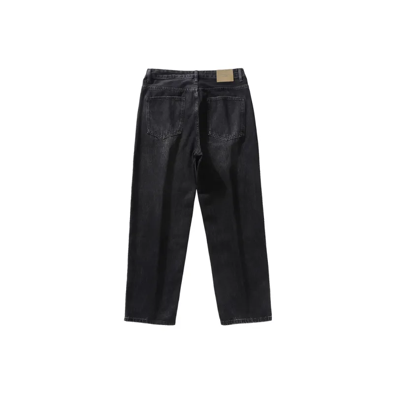 SCRM Straight Jeans Unisex Black Gray Color-1
