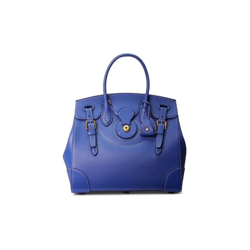Polo Ralph Lauren Soft Ricky Cow Leather Patchwork With Sheepskin Shoulder Bag Crossbody Bag Handbag Men's Dark Blue-0