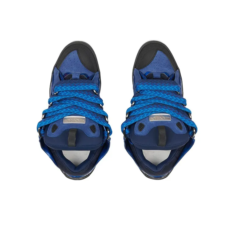 Lanvin Curb Sneakers 'Metallic - Majorelle Blue'-4
