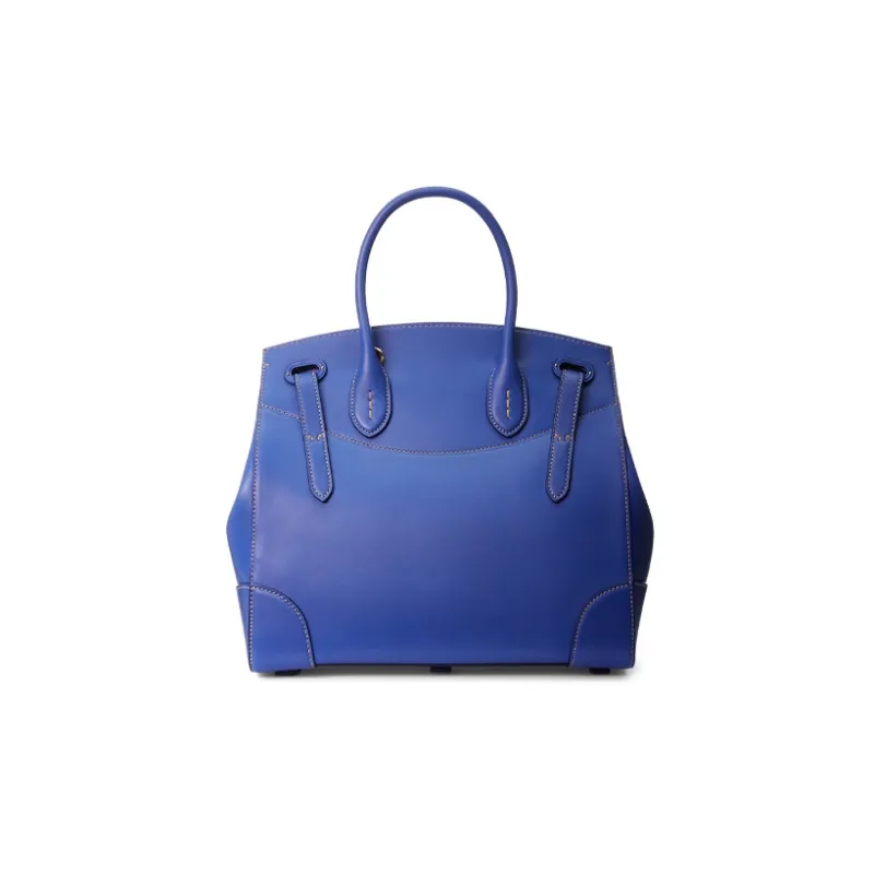 Polo Ralph Lauren Soft Ricky Cow Leather Patchwork With Sheepskin Shoulder Bag Crossbody Bag Handbag Men's Dark Blue-2