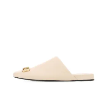 Balenciaga Leather Cosy Slipper 'Sand' Women's