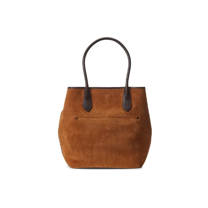 Polo Ralph Lauren Bellport Tote Bag Shopping Bag Handbag Large Size Women's Brown-3
