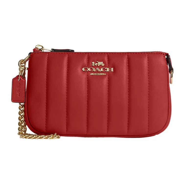 COACH Nolita Leather One Shoulder Handbag Trumpets Women's Red-0