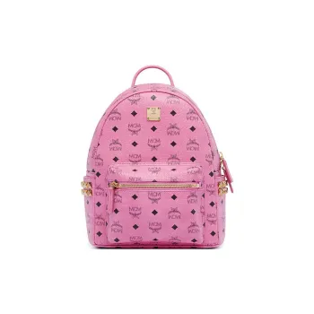 MCM PVC Backpack Medium Size Women's Pink