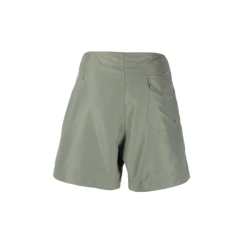 PALM ANGELS Logo embroidered Side Stripe Swim Shorts-1