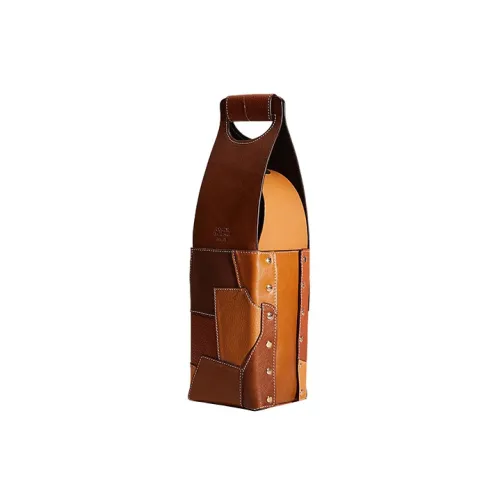 COACH Carrier Leather Wine Rack Handbag Mini Women's Brown