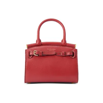 Polo Ralph Lauren RL50 Calfskin Shoulder Bag Crossbody Bag Handbag Mini Women's Red