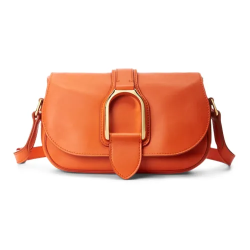 Polo Ralph Lauren Welington Cow Leather Crossbody Bag Shoulder Bag Women's Orange
