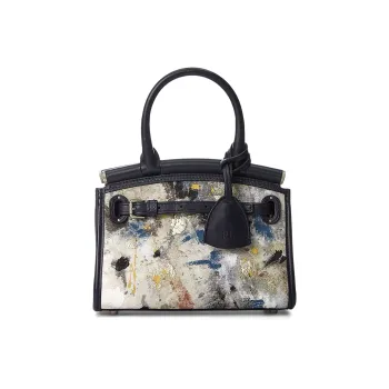 Polo Ralph Lauren RL50 Calfskin Trim Shoulder Bag Crossbody Bag Handbag Mini Women's Multicolor