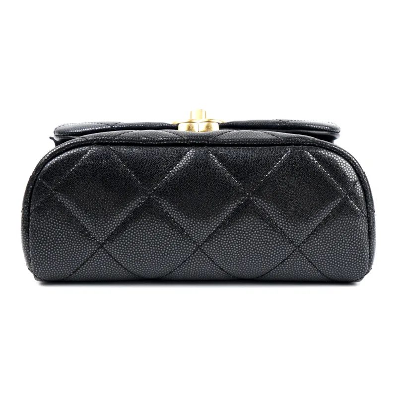 CHANEL Calfskin Flap Bag, Shoulder Bag, Crossbody Bag Mini Women's Black-3
