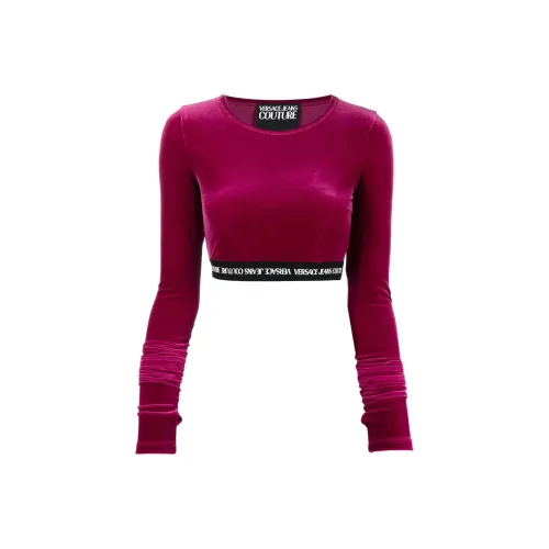 VERSACE JEANS COUTURE Crop Tops Women's Red