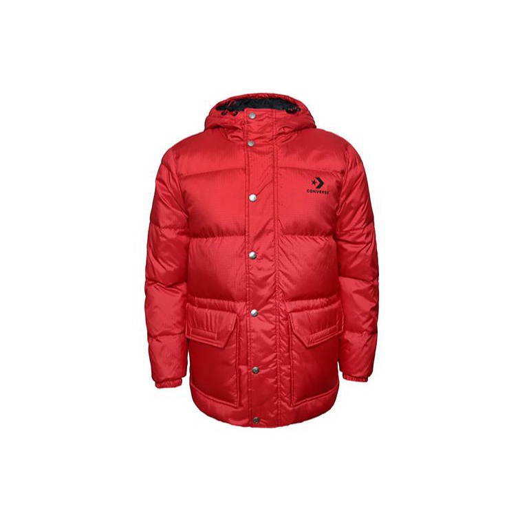 Converse logo red puffer jacket red hotsell