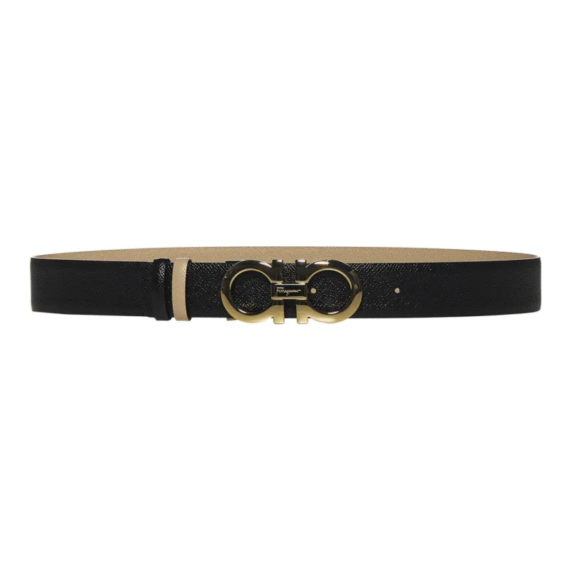FERRAGAMO Classic Logo Smooth Buckle Women's Width 3.5cm-0
